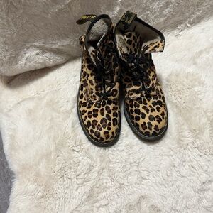 Dr. Martens Leopard Pattern Boots